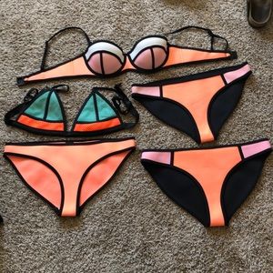 Authentic neoprene triangl swimsuits